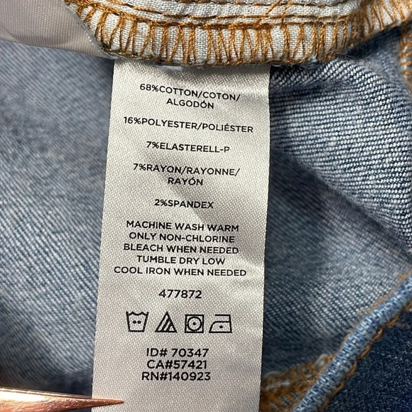 LOFT made and loved Modern Skinny Jean Floral Embroidered Cuff 26/2 - Picture 14 of 15